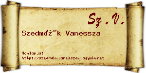 Szedmák Vanessza névjegykártya